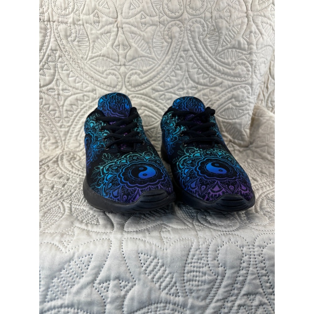 Yes We Vibe Men's Size 6 Women's Size 8.5W Ombré Green‎ Blue Black Ying Yang